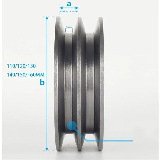 Tek Yuvalı V Kayışlı Kasnak Çapı 110mm-200mm A Tipi Kasnak Malzemesi Dökme Demir Elektrikli Alet Aksesuarları