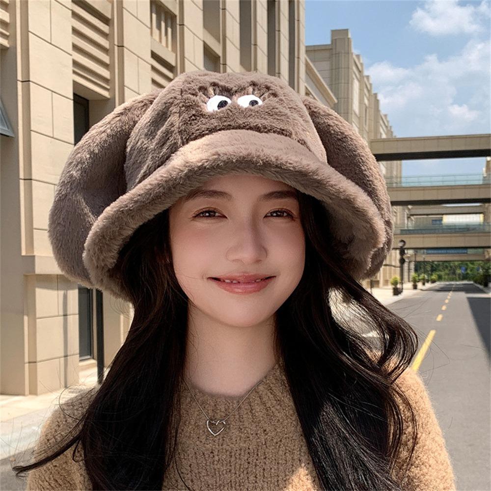Cute Bucket Hat Thickened Keep Warm Basin Hat Fisherman Hat For Winter Outdoor