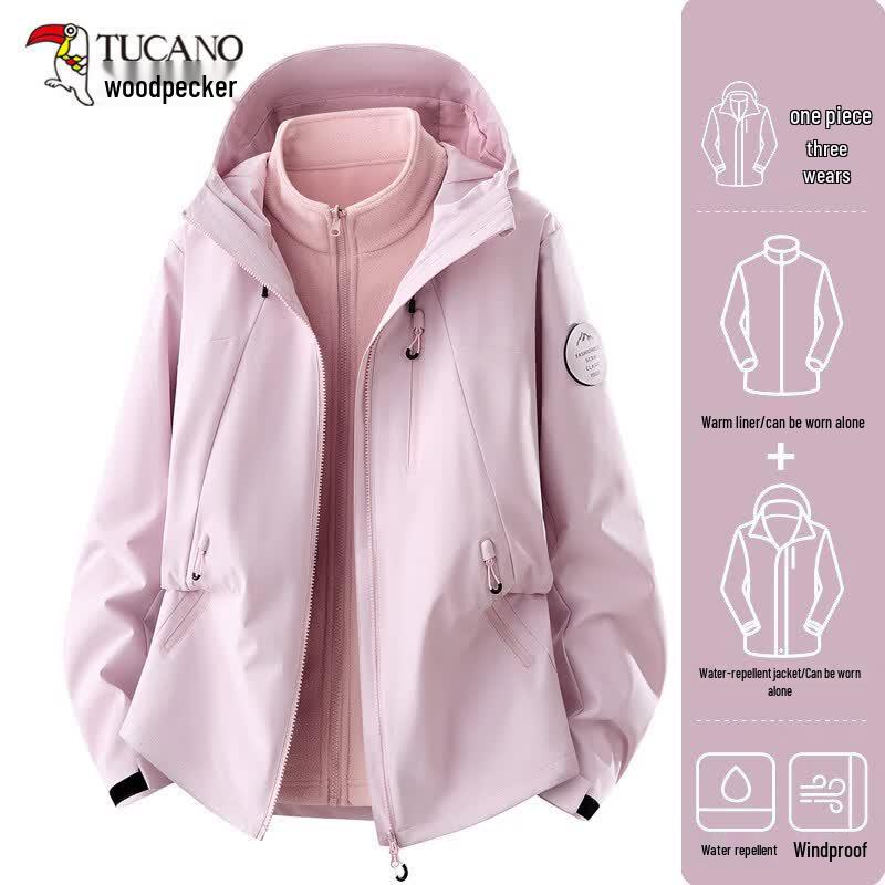 TUCANO Unisex 3-in-1 Fleece Lined Hiking Jacket