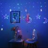 LED Hanging Curtain Lights Star Moon Bulb Wish Balls For Bedroom Window Party Table Decor For Teens Couples Christmas New Year