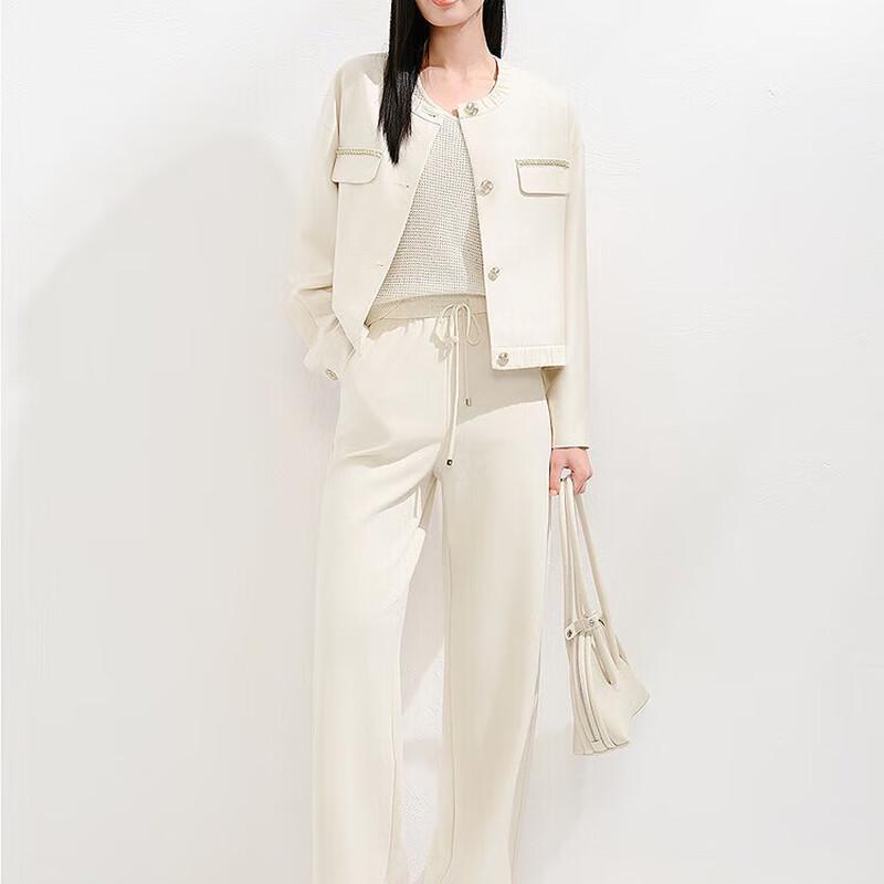 JZ.ANNAKOU Women's Elegant TR Twill Short Jacket