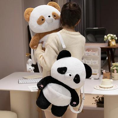 Non-Toxic Myrytanda Panda Plush Bags Cartoon Cute Cat Backpacks Kids Fluffy School Bags Kawaii Animals Shoulder Bags Children Gifts
