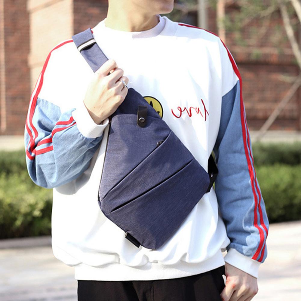 

Мужская модная нагрудная сумка, маленькая поясная сумка, большая вместимость, простая сумка-слинг, противокражная сумка, регулируемый ремень, эргономичная поясная сумка