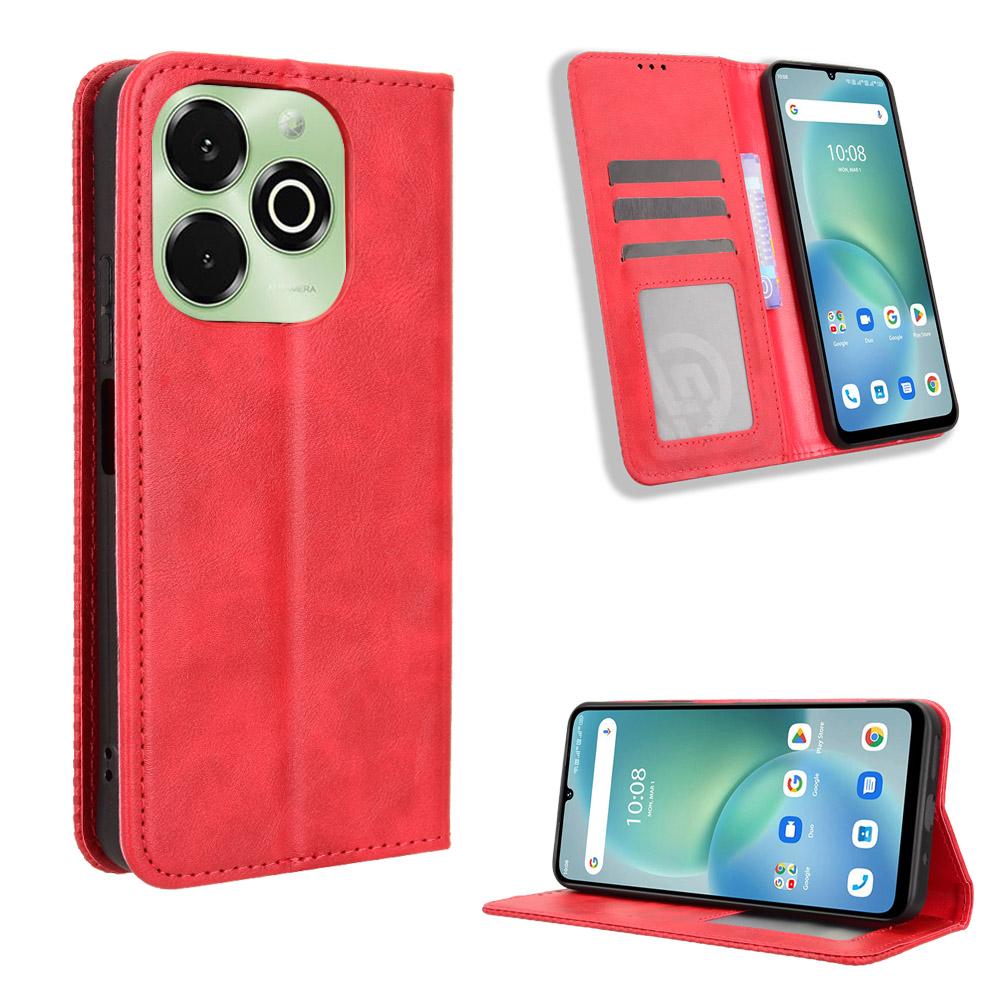 Für Umidigi G100x 4G/Umidigi G100x 5G/Umidigi Note 100x 4G/Umidigi Note 100x 5G/Umidigi G9x 4G Lederhülle Brieftasche Ständer Retro Textur Handyhülle