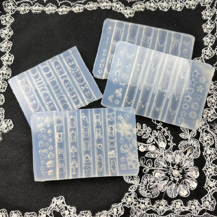 Akcesoria Artystyczne Formy Deserowy Niedźwiedź Tematyczne Paznokcie Formy do Projektowania Paznokci Formy do Zdobienia Paznokci do Delikatnych Wzorów Manicure