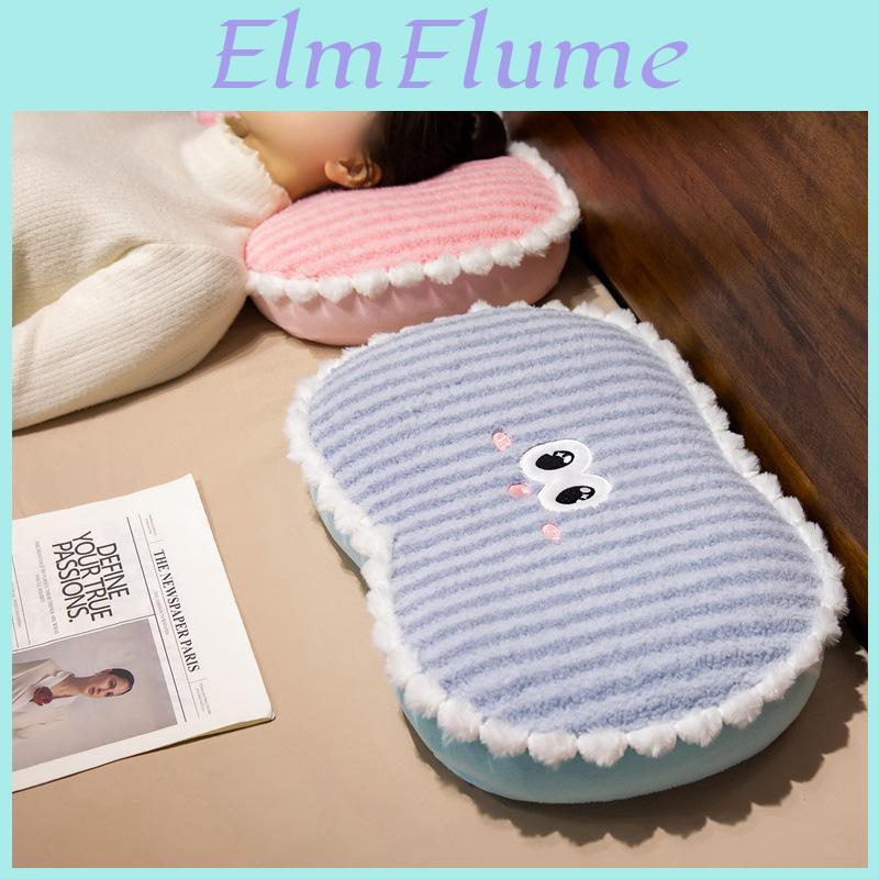 Memory Foam Dopamine Stripes Pillow With Cute Big Eyes For Office Napping And Lounge Comfort