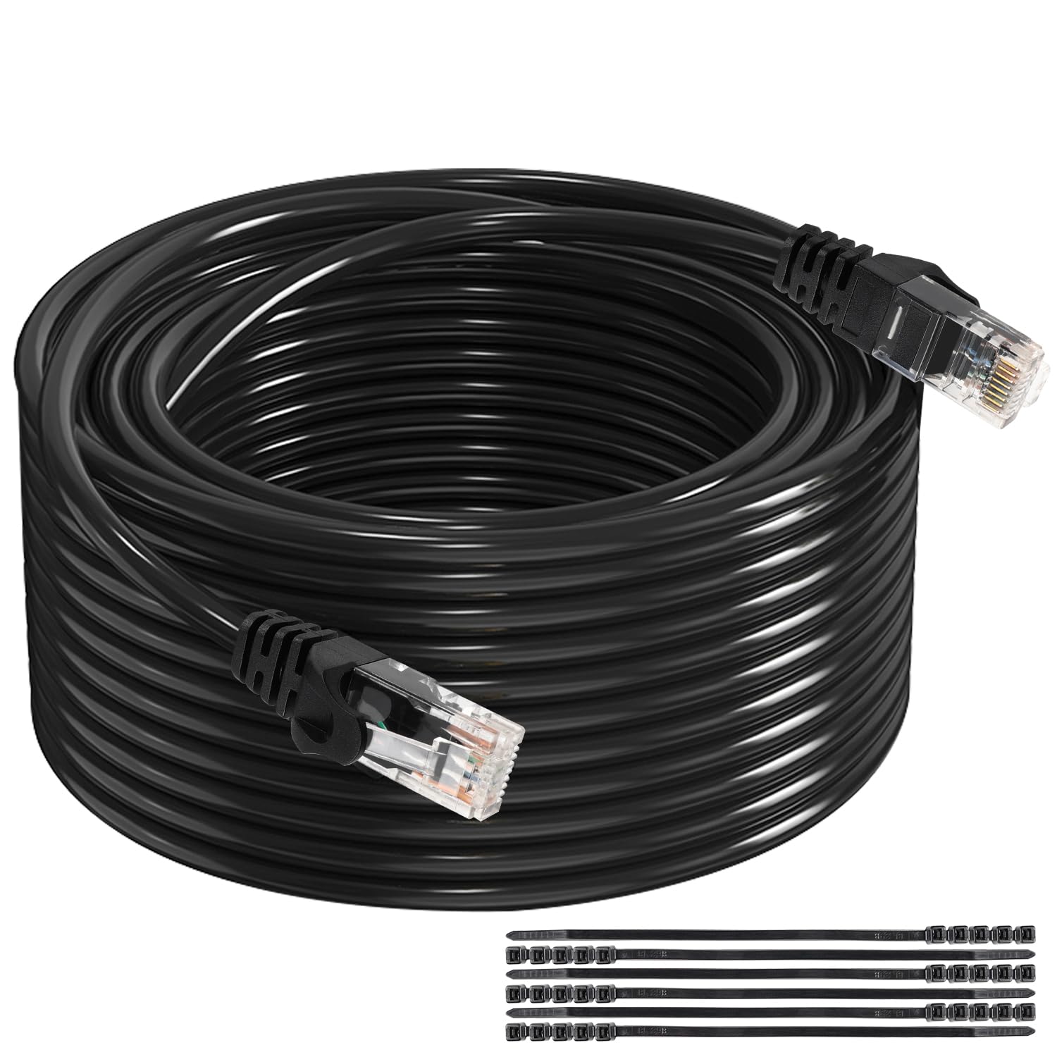 

SGANGCAR LAN Cable 30M Cat6 Cat6 Category 6 Ethernet Cable Double Covered Flame UV PoE Compatible Outdoor Use Waterproof, Retardant, Resistant,
