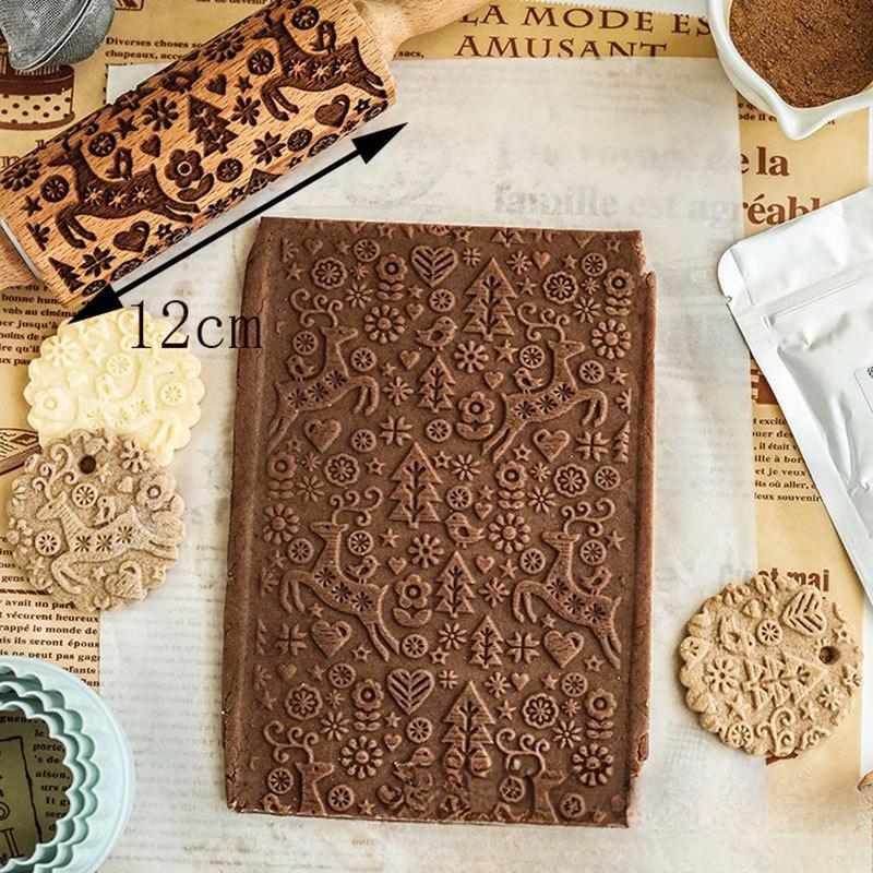 Baking Molds, Cartoon Animal Cookies, Printed Rolling Pins, DIY Handcrafted Tools, Embossing Sticks