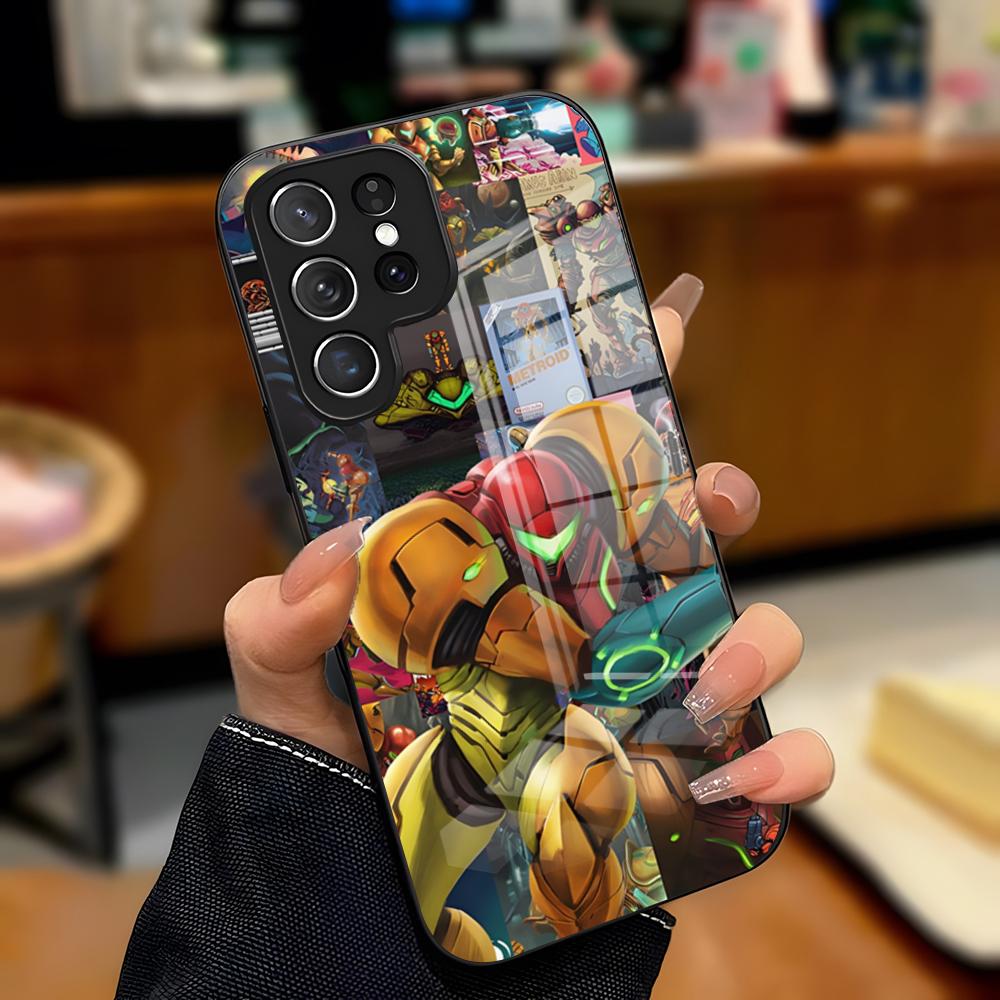 

Game Metroid Phone Case For Samsung A25 A13 A33 5G A54 A36 A35 A56 A52 A14 Shockproof Glass Cover Samsung A25