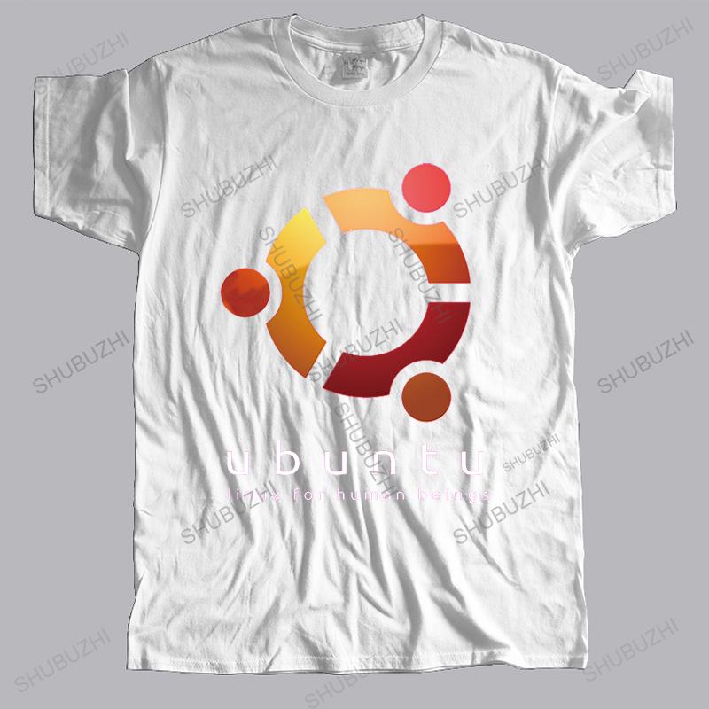 Homme t shirt summer men fashion tshirt Brand Clothing Humor Ubuntu Linux For Human Beings women unisex black teeshirt