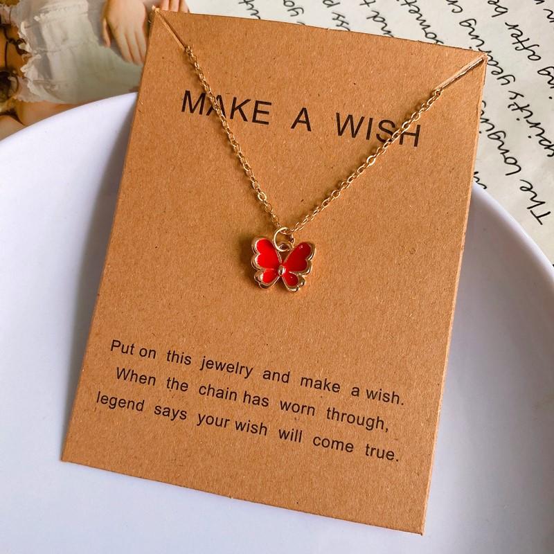 Cute Lovely Korean Style Gril Women Choker Necklace New Fashion Butterfly Pendant Necklace  Trendy Collar Zircon Wholesale