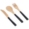 3Pcs Japanese Wooden Cutlery Set Safe BPA   Wooden Cutlery Spoons Forks Knives for Kitchen