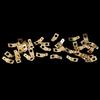 100pcs Brass Solderless Wire Connectors Male Spades Rings Crimps Electrical Supplies Brass Quick Disconnect Adapters Set