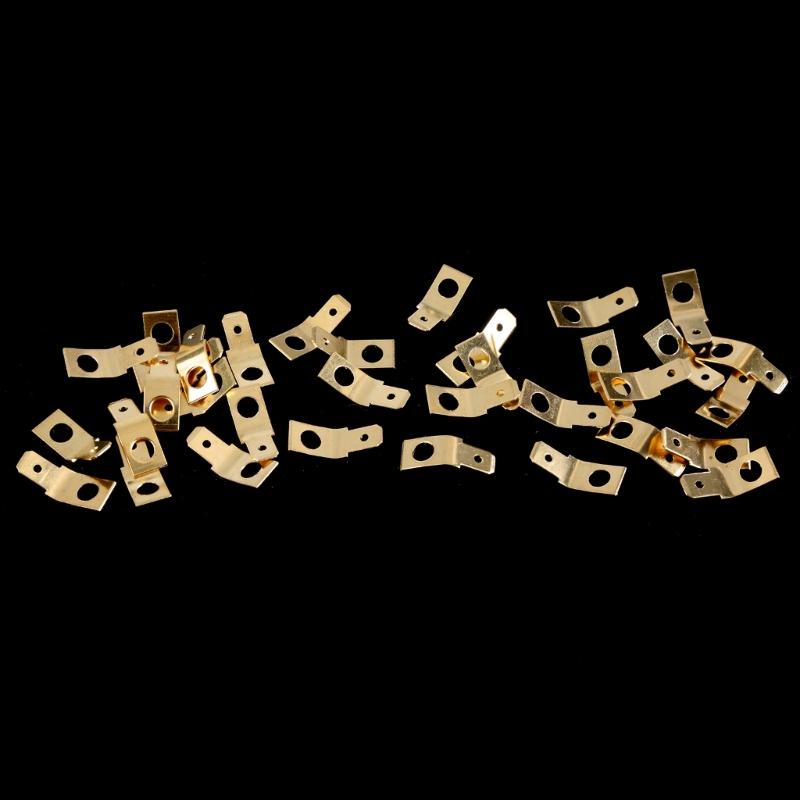 100pcs Brass Solderless Wire Connectors Male Spades Rings Crimps Electrical Supplies Brass Quick Disconnect Adapters Set