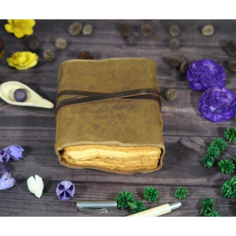 Handmade Leather Journal: Tree of Life Embossed, Vintage Style