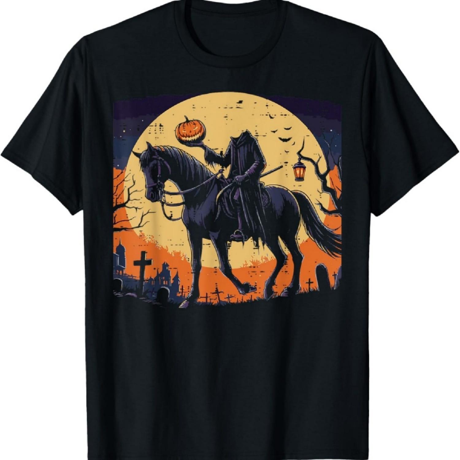 

Halloween Headless Horseman Cool Costume Men Boys Kids Women T-Shirt XXXXXL чёрный