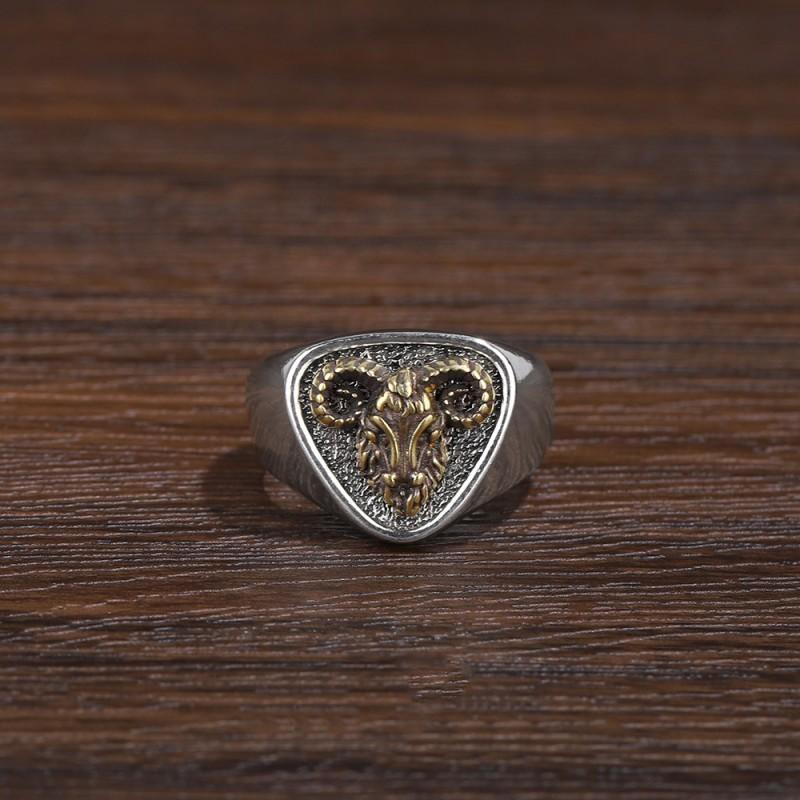 Adjustable Vintage Zodiac Animal Ring Men Women 3D Design Copper Statement Jewelry