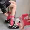 Spring and Autumn Solid Color Candy Color Socks White Pink Cute College Style Socks