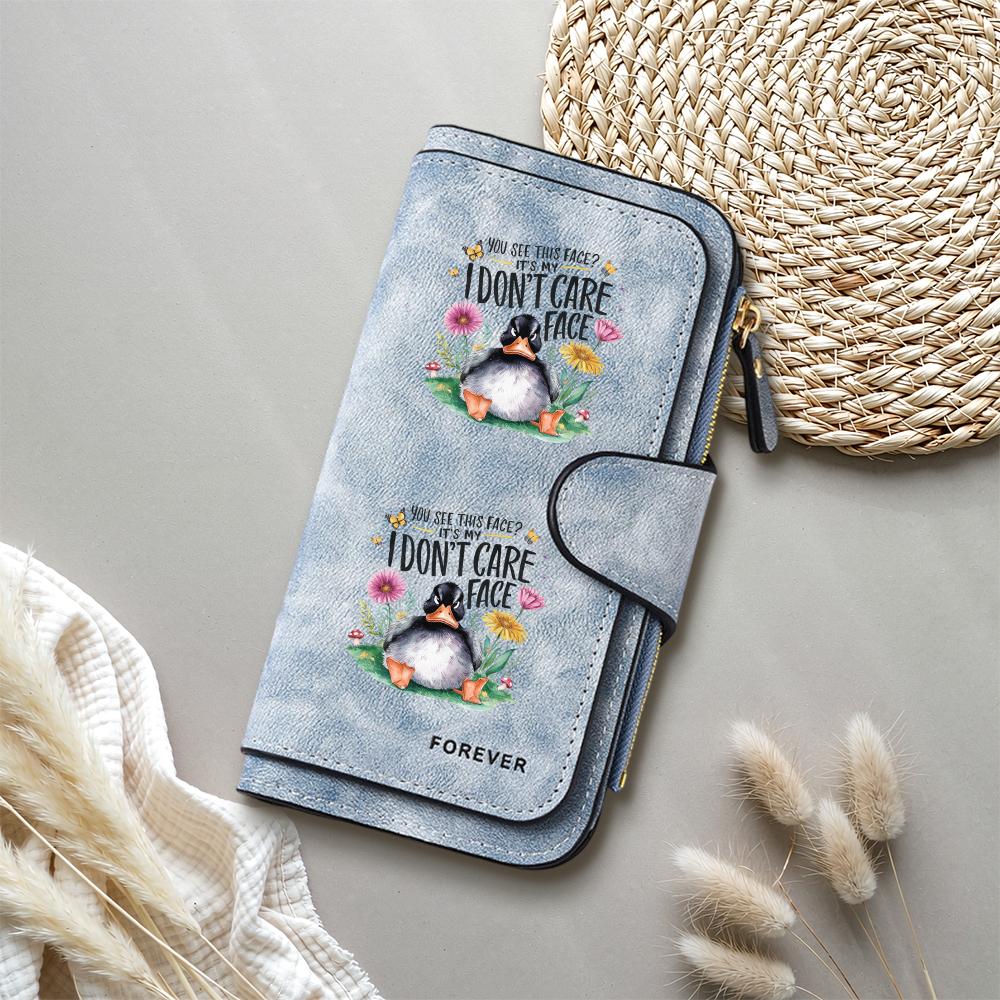 Cute Duck Print Wallet Fashion Faux Leather Purse Casual Portable Women Card Holder