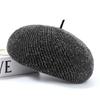 Autumn and Winter Wool Retro Knitted Beret Women Fashion Warm Woolen Painter Hat Trendy Versatile Pumpkin Hat