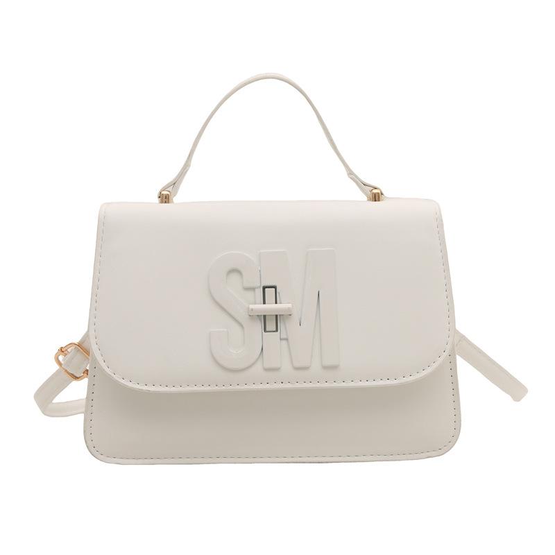 High Value New Solid Color Simple Atmosphere Small Square Bag Large Capacity Casual Handbag Messenger Bag Women