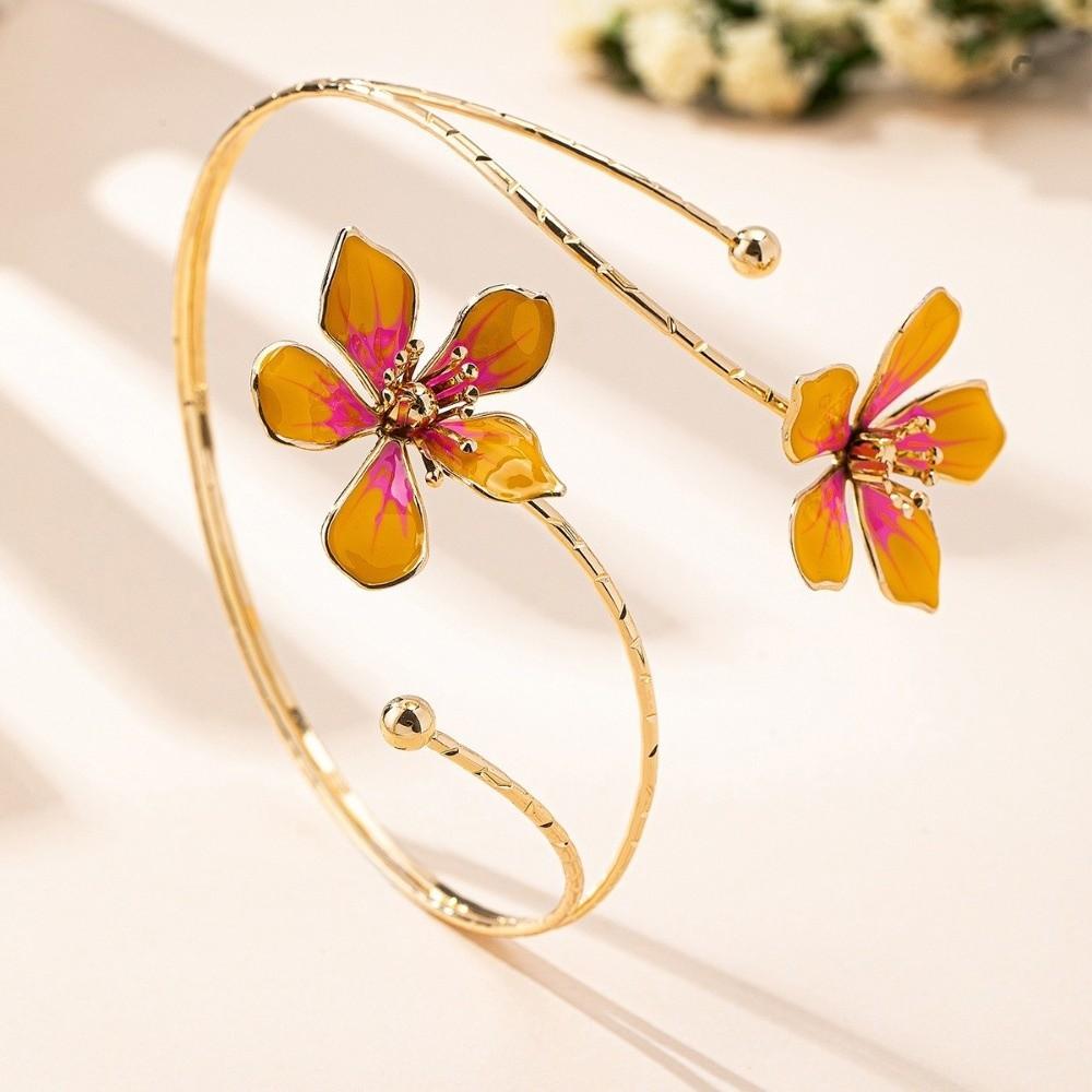 Floral Opening Arm Bracelet Adjustable Arm Ring Armlet Bangle  for Parties & Special Occasions