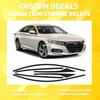 Black Chrome Delete Blackout Window Trim Fit For 2018- Honda Accord Sedan