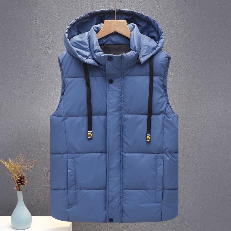 Autumn and winter men's tooling cotton vest loose handsome vest warm student trend vest thickened jacket outside wear