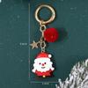 New Christmas Tree Santa Claus Keychains Bag Charm For Women Exquisite Bag Pendant Car Key Ring Jewelry Christmas Gift