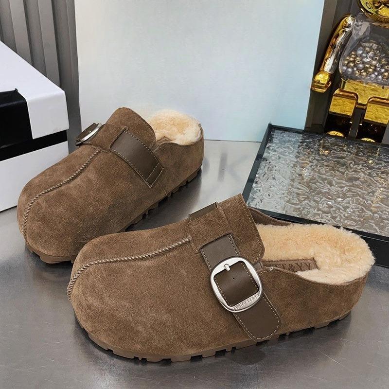 New Thick-soled Women's Shoes with Insole and Cotton Slippers for Autumn and Winter