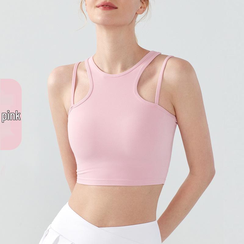 

Спортивный бюстгальтер для йоги со средней поддержкой и мягкой подкладкой - Ударопрочный, Без рукавов, Подходит для ношения на улице L