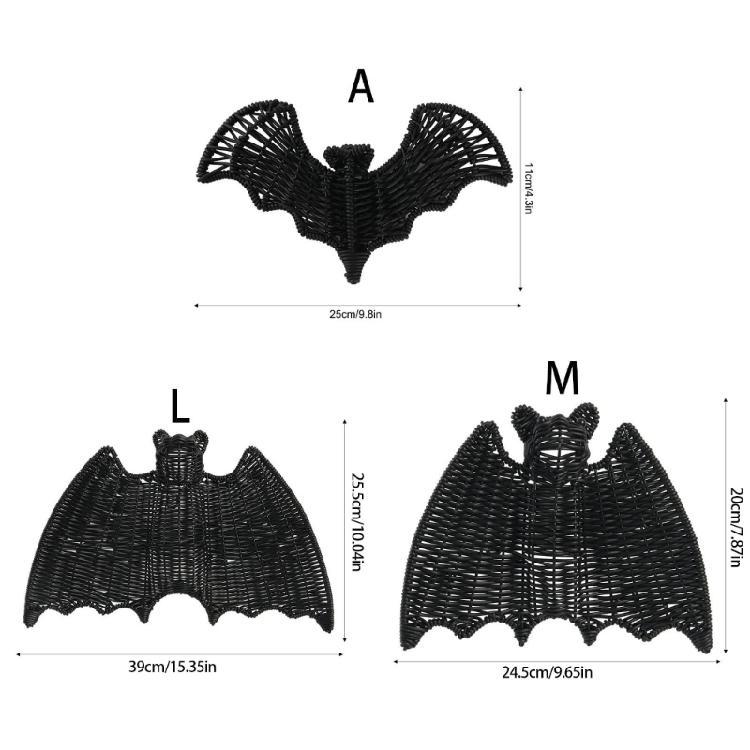 3D Iron Plastic Bat Ornament Halloween Party Essential Handcrafted Design For Porch Window Decoration