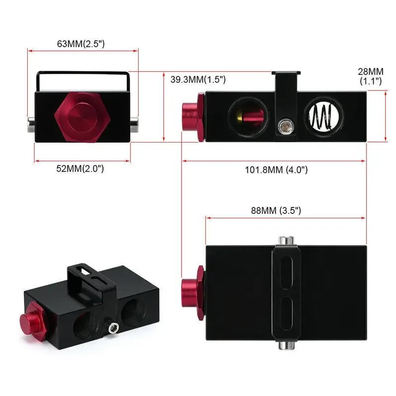 

Aluminum Billet Oil Filter Sandwich Plate Adaptor With In- Line Oil Thermostat Sandwich With Thermostat AN10 Fitting Adapter