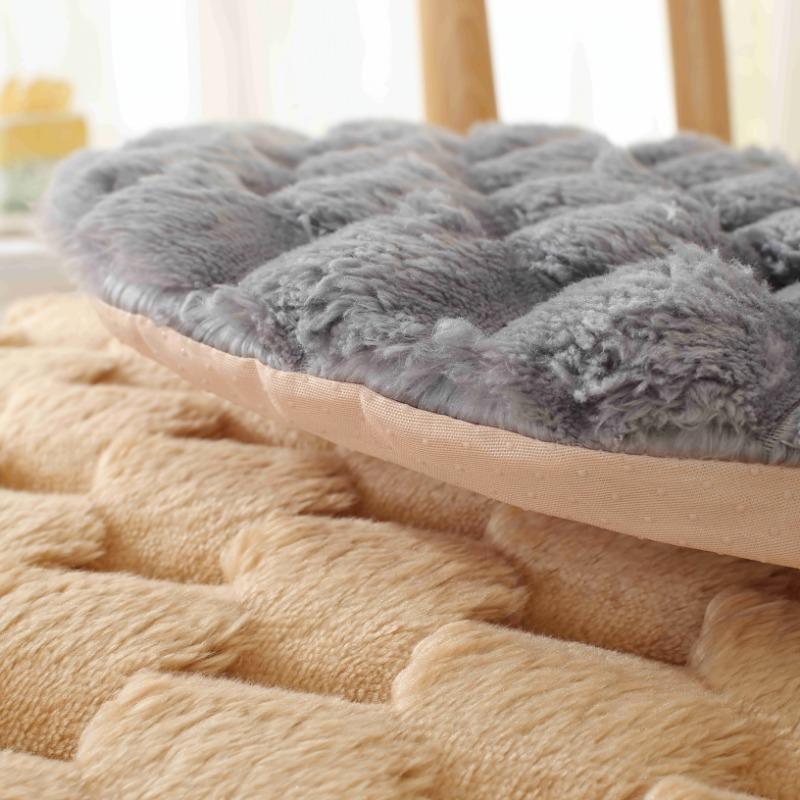 1pcs/set Rabbit Plush Memory Foam Cushion for Sofa Bay Window Tatami Winter Thickened Seat Pad with Non-Slip Bottom