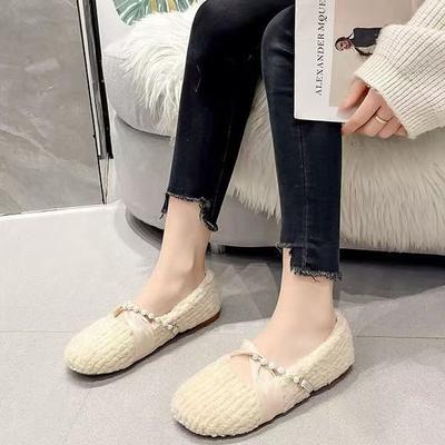 2025 New Cotton Slippers Women Wear Winter Comfortable and Good-looking Plush Thermal Bag and Fluffy Home Confinement Cotton Shoes