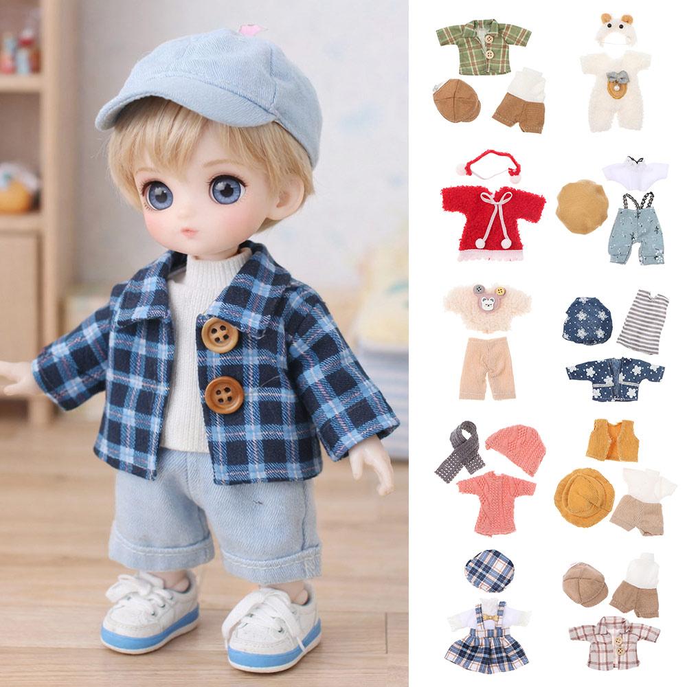 Casual Wear High-end Dress Up 20 Styles Rompers T-shirt Hat 16~17cm Doll Clothes  for 16~17cm Doll