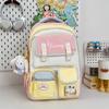 Small fresh schoolbag college backpack multi-compartment anti-theft design female junior high school student schoolbag