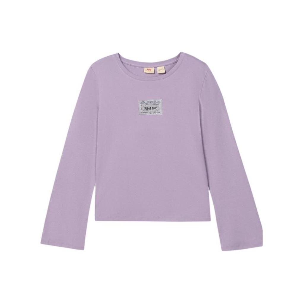 

Levis Повседневная Удобная Простая Трикотажная Футболка с Круглым Вырезом и Длинным Рукавом Женские Топы 0052A-0002 M