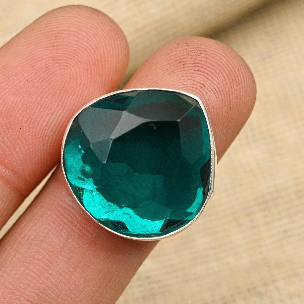 Indicolite Gemstone Handmade Jewelry 925 Solid Sterling Silver Jewelry Ring For Women