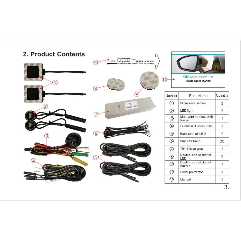 Universal model is suitable for all cars BSD blind spot monitoring, high speed overtaking assist warning