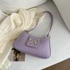Casual Textured Underarm Bag for Women New Trendy and Fashionable Simple Small Square Bag Solid Color Fashionable One-shoulder Small Square Bag