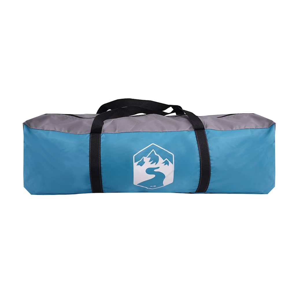 Vidaxl Tenda da Campeggio, a Tunnel, 4 Persone, Blu, Impermeabile