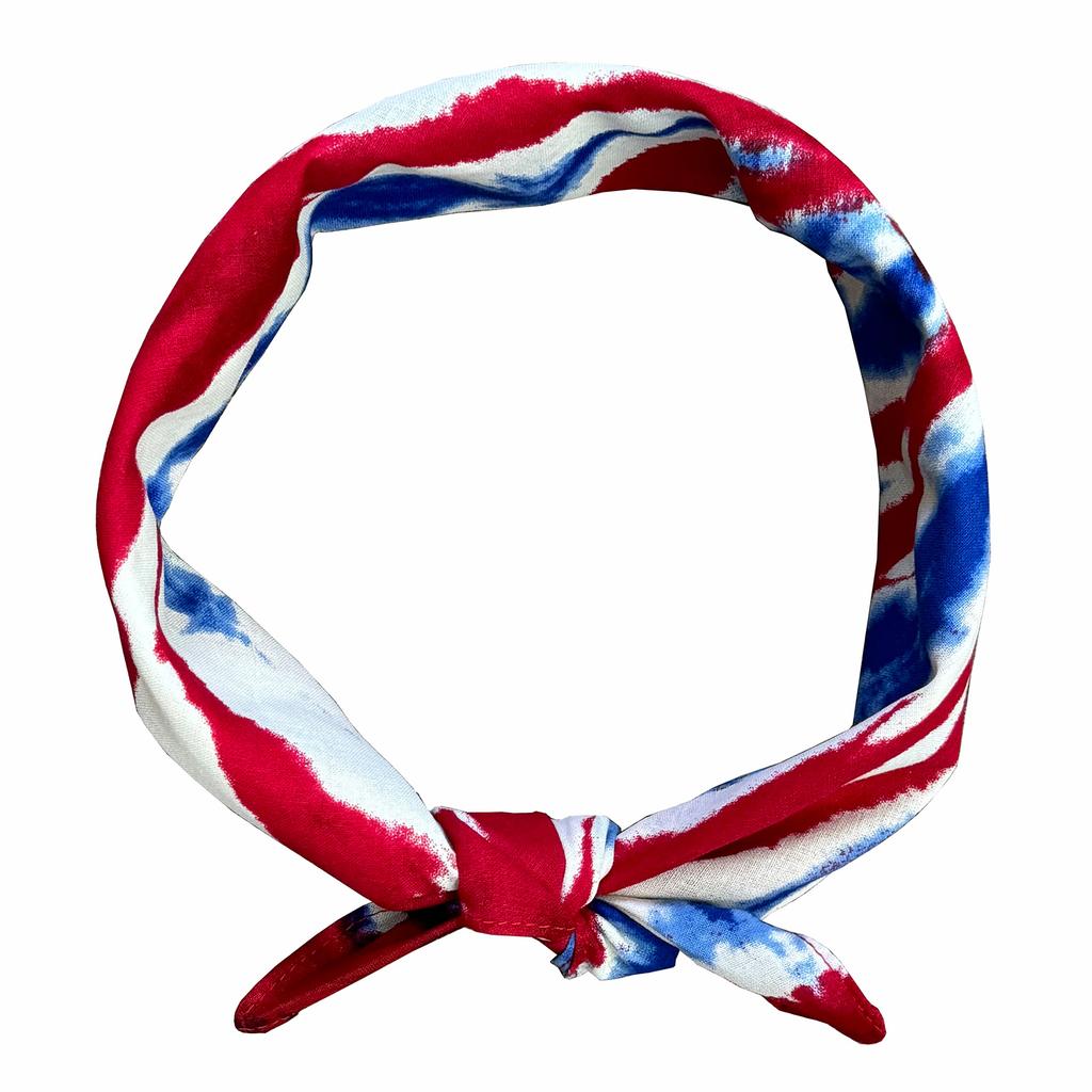 21inch US Flags Printed Bandannas for Street Dance IndependenceDay Headscarf Adult Unisex Bandana Hiphop Head Kerchiefs