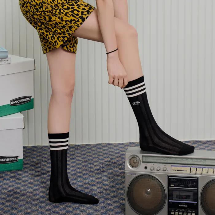[Banana Sisters/26SS] All Day Old School Mesh High Crew Socks 3 Colors