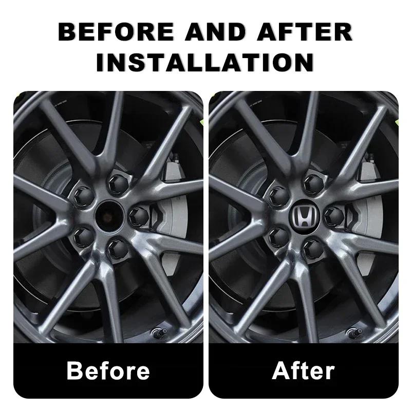 2025 Horké 56MM Krytky Středového Šroubu Kola Auta Logo Samolepky Znak na Ráfek Styling Auta Pro Honda Civci CRV Accord Mugen Prelude FIT City CR