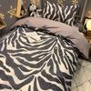 Nordic Simple Bed Three-piece Quilt Cover Bed Sheet Pillowcase Home Bedding Set Cool Style