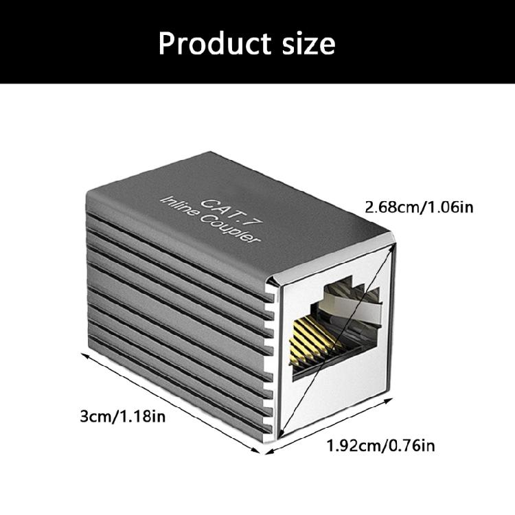 Durability Metal RJ45 Cable Coupler Ethernet Coupler Connectors Reduces Signal Interferences in Home or Office Environment