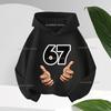 Long Sleeve Graphic Funny 67 Cute Children's Hoodies Hooded Sweatshirt Casual Fashion Novelty Fleece Boy Girl Kid Warm Pullover