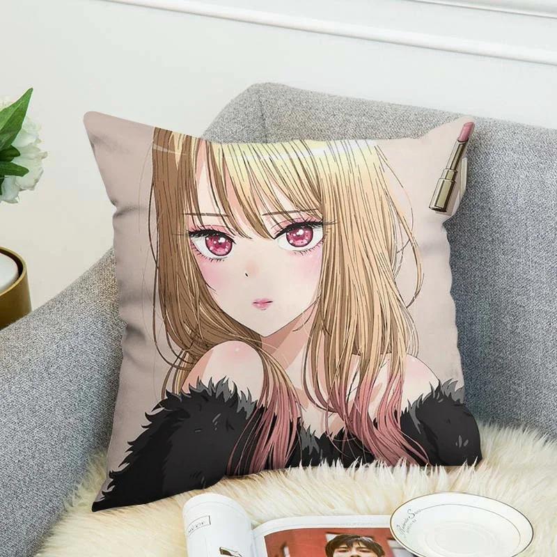 Kissenbezüge Kitagawa Marin Paar Kissen Kissenbezüge 50x50 Dekokissen für Sofa Autodekoration Kissenbezug Luxus Anime