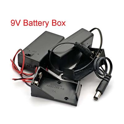 9 Volt Box Pack Power Toggle Schwarz 9V Batteriehalter mit EIN/AUS-Schalter